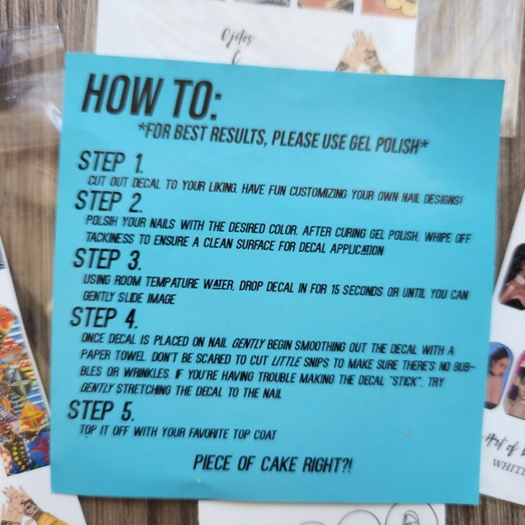 Nail Decals for gel nails - Picture 6 of 6